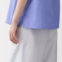 Chemises^Muji Chemise à manches courtes en popeline de coton biologique pour femme