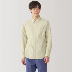 Chemises^Muji Chemise à manches longues en coton lavé homme
