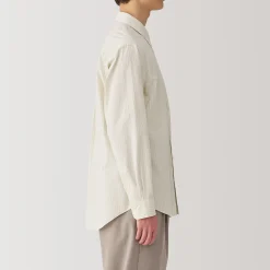 Chemises^Muji Chemise à manches longues en coton lavé homme