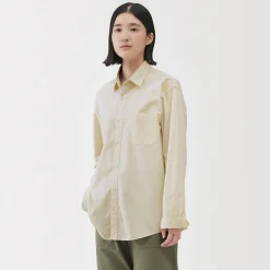 Chemises^Muji Chemise à manches longues en coton lavé homme