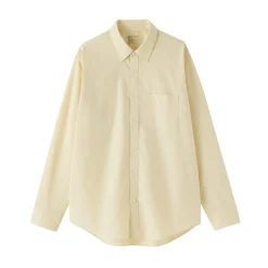 Chemises^Muji Chemise à manches longues en coton lavé homme