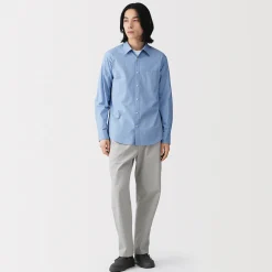 Chemises^Muji Chemise à manches longues en coton lavé homme