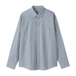 Chemises^Muji Chemise à manches longues en coton lavé homme