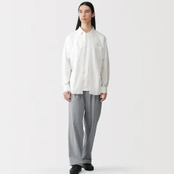 Chemises^Muji Chemise à manches longues en coton lavé homme