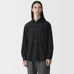 Chemises^Muji Chemise à manches longues en coton lavé homme