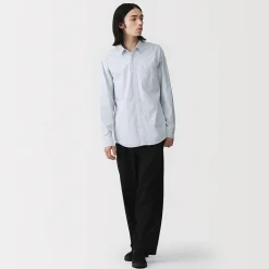 Chemises^Muji Chemise à manches longues en coton lavé homme