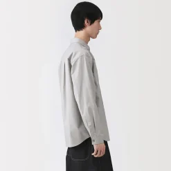 Chemises^Muji Chemise à poche en coton biologique pour homme