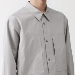 Chemises^Muji Chemise à poche en coton biologique pour homme