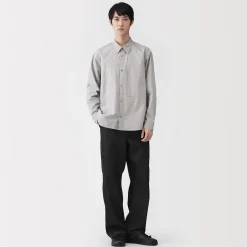 Chemises^Muji Chemise à poche en coton biologique pour homme