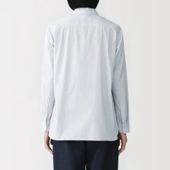 Chemises^Muji Chemise en coton délavé à mailles larges pour femme