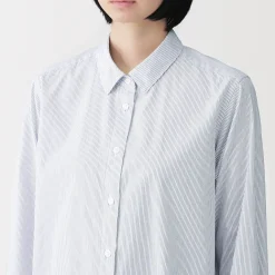 Chemises^Muji Chemise en coton délavé à mailles larges pour femme