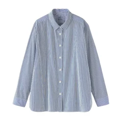 Chemises^Muji Chemise en coton délavé à mailles larges pour femme
