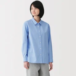Chemises^Muji Chemise en coton délavé à mailles larges pour femme