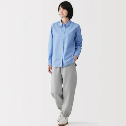 Chemises^Muji Chemise en coton délavé à mailles larges pour femme