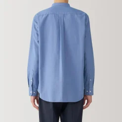 Chemises^Muji Chemise en coton Oxford lavé col officier pour homme