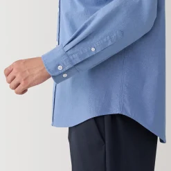 Chemises^Muji Chemise en coton Oxford lavé col officier pour homme