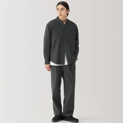 Chemises^Muji Chemise en coton Oxford lavé col officier homme