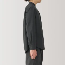 Chemises^Muji Chemise en coton Oxford lavé col officier homme