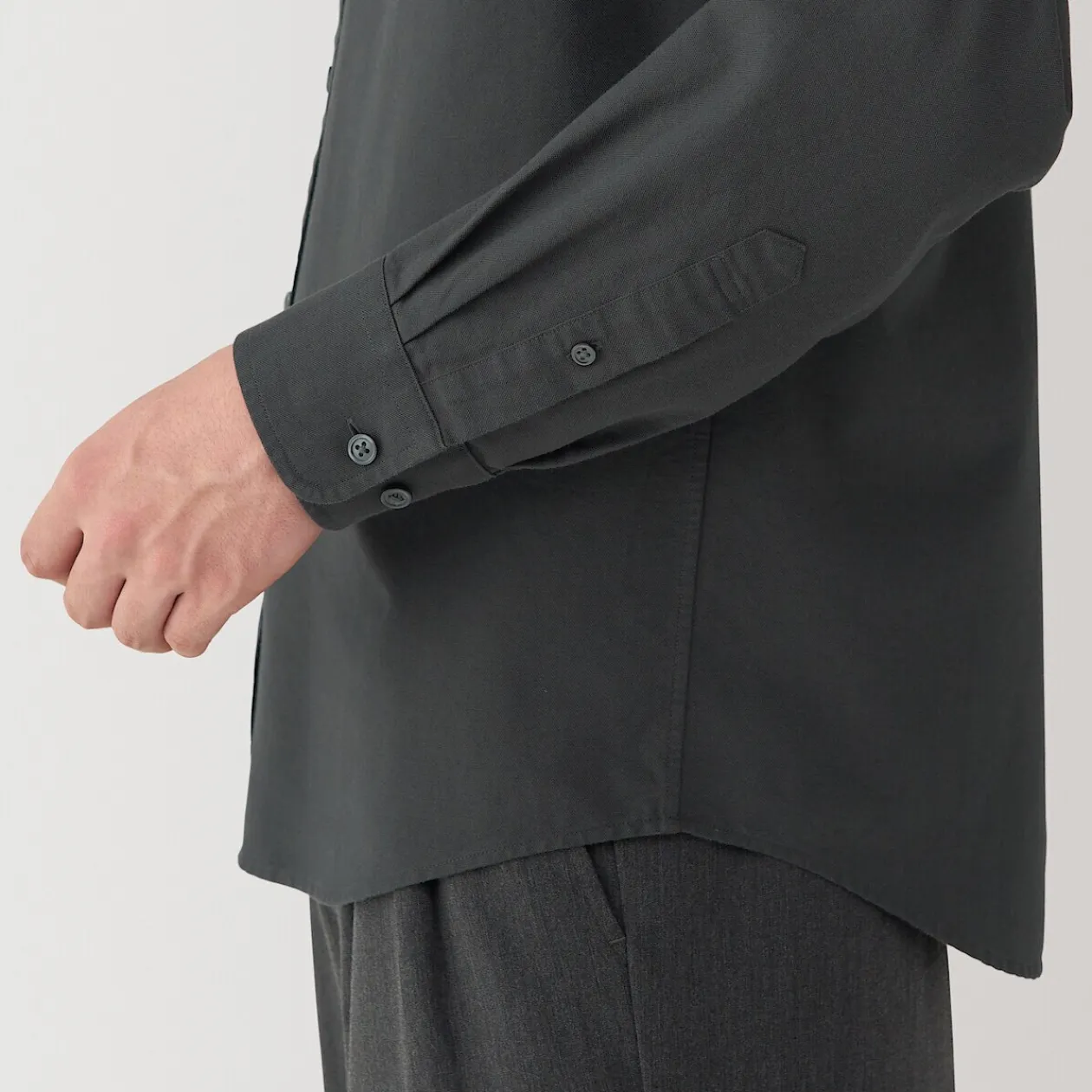 Chemises^Muji Chemise en coton Oxford lavé col officier homme