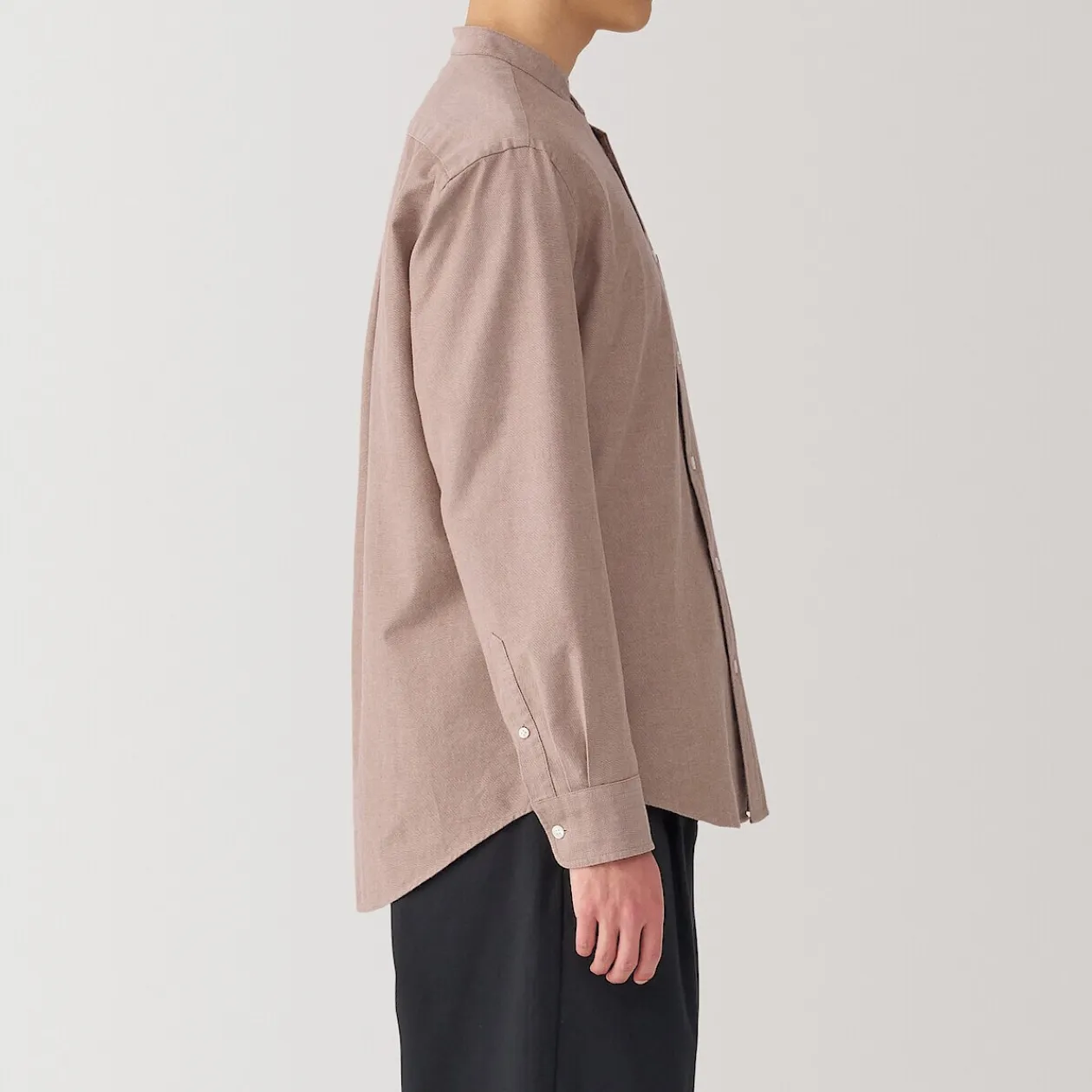 Chemises^Muji Chemise en coton Oxford lavé col officier homme