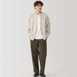 Chemises^Muji Chemise en coton Oxford lavé col officier homme