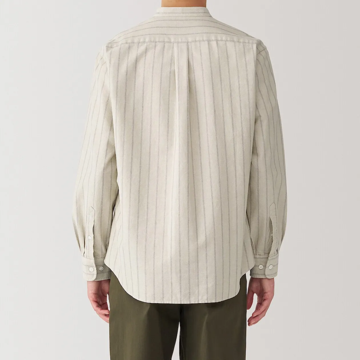 Chemises^Muji Chemise en coton Oxford lavé col officier homme