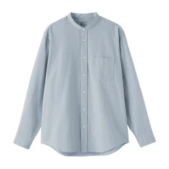 Chemises^Muji Chemise en coton Oxford lavé col officier pour homme