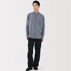 Chemises^Muji Chemise en coton Oxford lavé col officier pour homme