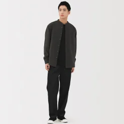 Chemises^Muji Chemise en coton Oxford lavé col officier pour homme