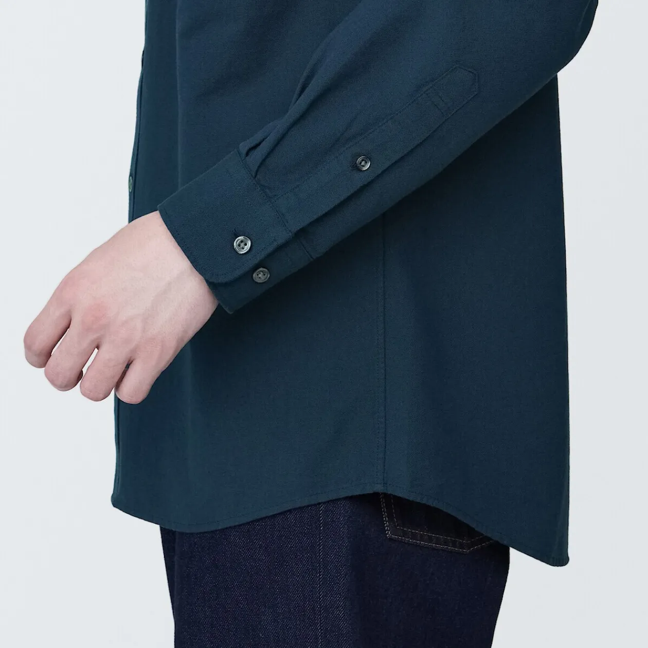 Chemises^Muji Chemise en coton Oxford lavé col boutonné homme