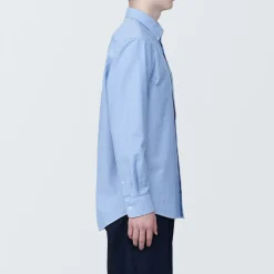 Chemises^Muji Chemise en coton Oxford lavé col boutonné homme