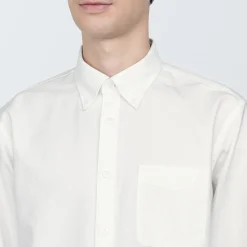 Chemises^Muji Chemise en coton Oxford lavé col boutonné homme