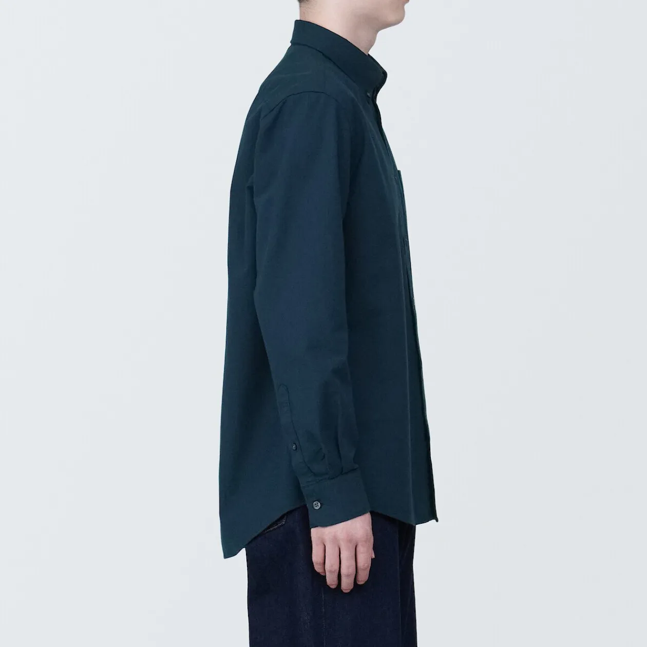 Chemises^Muji Chemise en coton Oxford lavé col boutonné homme