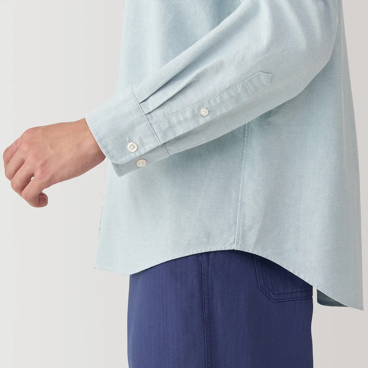 Chemises^Muji Chemise en coton Oxford lavé col officier pour homme…