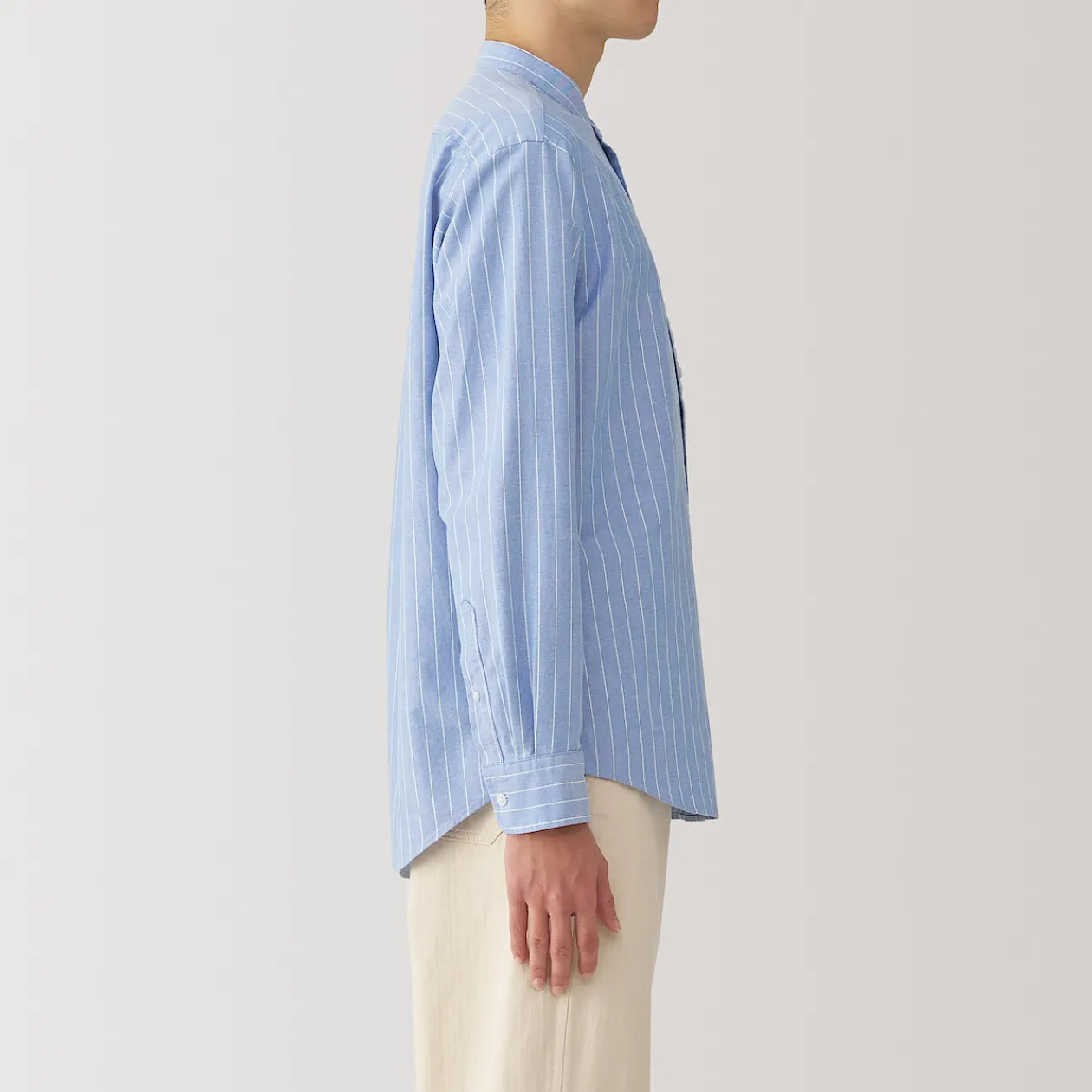 Chemises^Muji Chemise en coton Oxford lavé col officier pour homme…