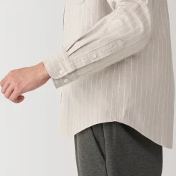Chemises^Muji Chemise en coton Oxford lavé col officier pour homme…