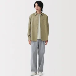 Chemises^Muji Chemise en double gaze en mélange de kapok pour homme