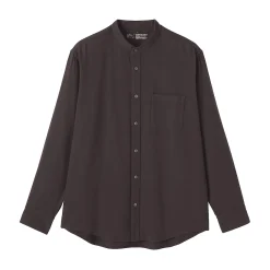 Chemises^Muji Chemise en flanelle col officier pour homme