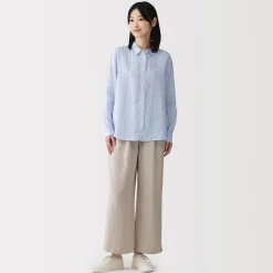 Chemises^Muji Chemise en lin lavé pour femme