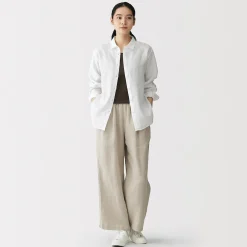 Chemises^Muji Chemise en lin lavé pour femme