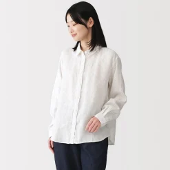Chemises^Muji Chemise en lin lavé pour femme