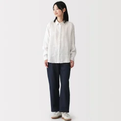 Chemises^Muji Chemise en lin lavé pour femme