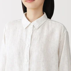Chemises^Muji Chemise en lin lavé pour femme