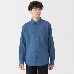Chemises^Muji Chemise en lin lavé pour homme