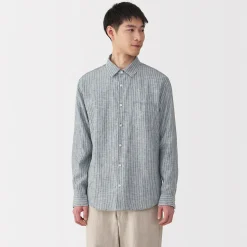 Chemises^Muji Chemise en lin lavé pour homme