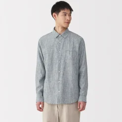 Chemises^Muji Chemise en lin lavé pour homme