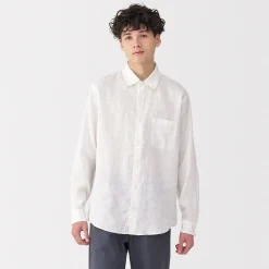 Chemises^Muji Chemise en lin lavé pour homme