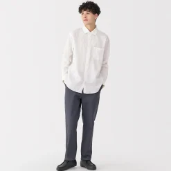 Chemises^Muji Chemise en lin lavé pour homme
