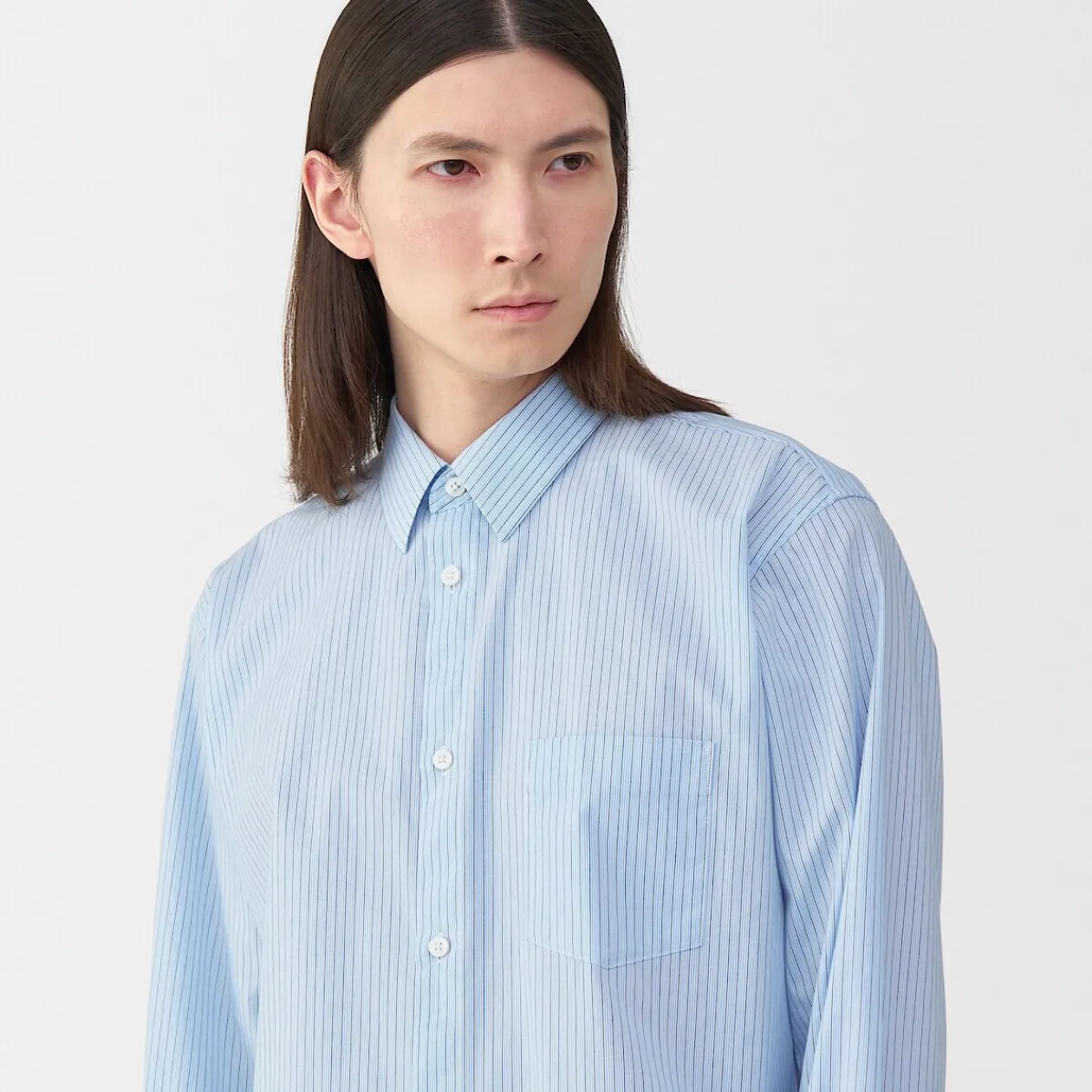 Chemises^Muji Chemise en popeline de coton pour homme