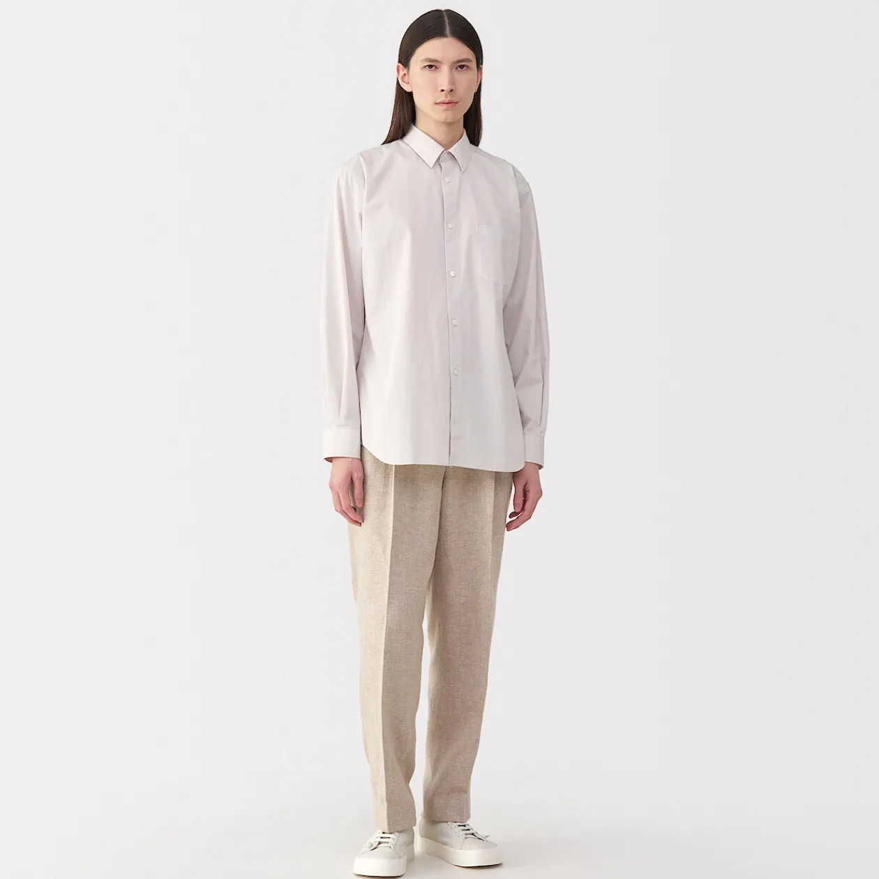 Chemises^Muji Chemise en popeline de coton pour homme